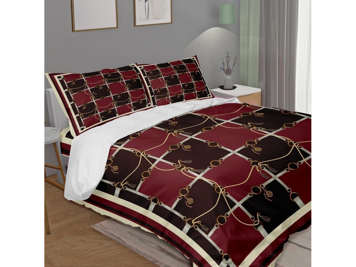 Capa de Edredom Leopardo Barro Microfibra Fronha 240x260 Cm