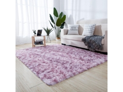 Tapete Ehstmind Pelúcia Tie Dye Moderno Lavável Antiderrapante Multicor (100x50x50cm)
