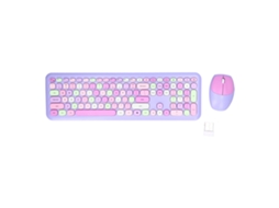 2026 combo de Teclado e Mouse Sem Fio Roxo