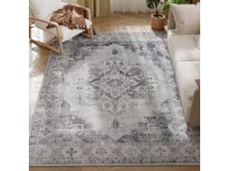 Tapete Para Sala De Estar, Lavável À Máquina, Antiderrapante, Com Aparência De Flanela, 230 X 160 Cm, Cinza.