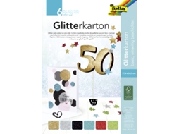 Bloco de Papelão FOLIA Glitter Básico 170 X 245 Mm 300 G/M²