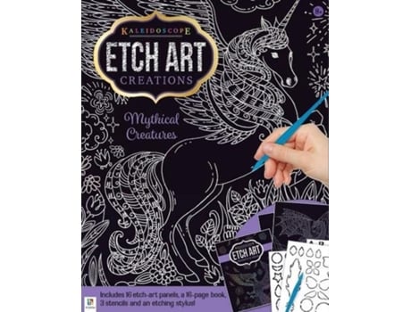 Livro Kaleidoscope Etch Art Creations Mythical Creatures de Hinkler Books Hinkler Books (Inglês)
