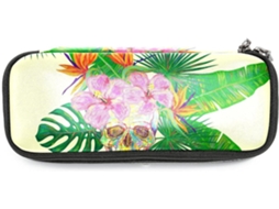 Stojo Grande Com Estampa Floral E Folhas De Palmeira, Ideal Escola, Escritório, Adultos, Meninas E Meninos
