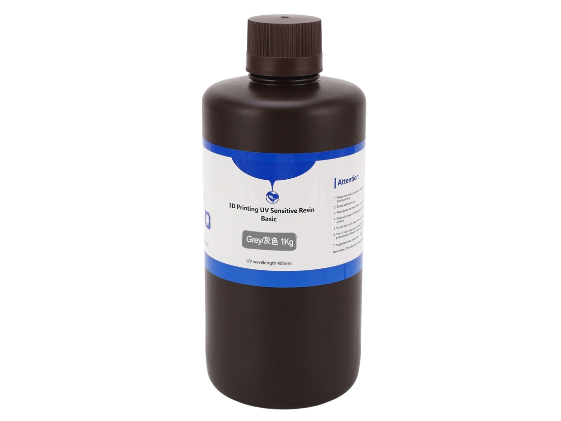 Resina Para Impressora 3d De Cura Rápida Alta Dureza Resina Fotopolimérica Uv 405nm 1kg Cinza