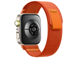 Bracelete para Huawei Watch Fit 4 Pro / Fit 4 / Fit 3 Nylon Fecho de Velcro Wild Path Loop Laranja Alpina XIAOMOYU