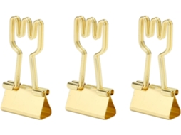 Clipes de Papel em Formato Grampo Cabelo, Cute Design Dourado, Forte Poder de Fixação Materiais Escritório, 100 Unidades