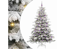 Conjunto 1 Árvore De Natal Artificial Vidaxl Branco Polietileno (210 Cm)