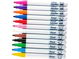 Conjunto De 12 Canetas Cerâmica Com Ponta Fina, Marcadores De Tinta Para Adultos, Ideais Para Trabalhos Artísticos Em