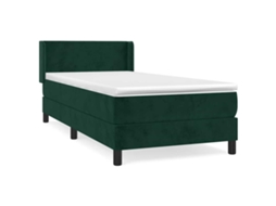 Cama com Molas/colchão 80x200 Cm Veludo Verde escuro MAISON EXCLUSIVE