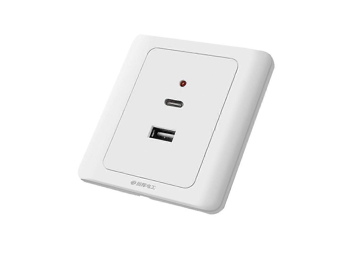 Tomada de Parede Usb com Portas Tipo, C e Usb D BRILVIBERA