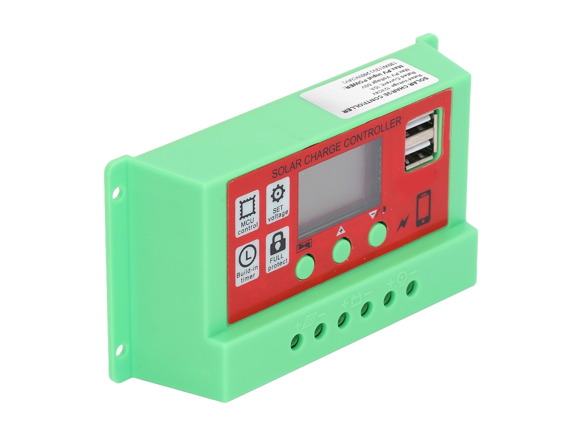 Controlador de Carga Solar Pwm Lcd 12v 24v 10a Casa Inteligente S/MARCA