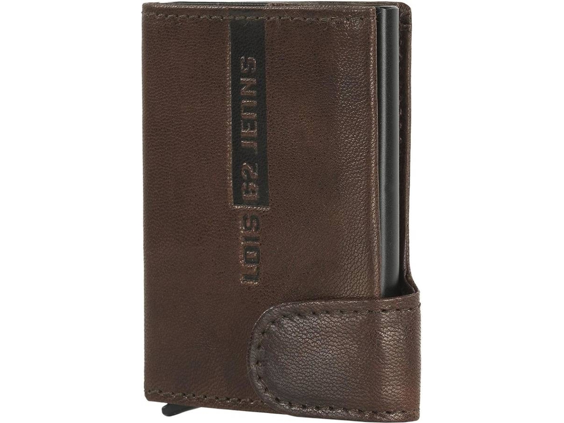 Porta-Cartões LOIS De Couro Masculino (9,5 x 6,5 x 1,5 cm)