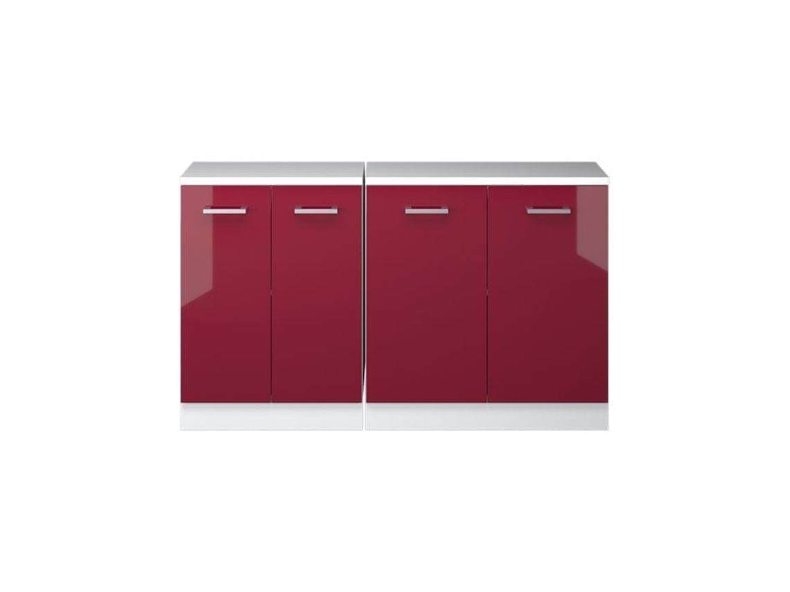 Armário Armazenamento Inclinado Lote 2 Bordo Vinho Lacado 140 X 60 Cm VICCO