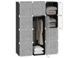 Roupeiro Modular ZACHARY Regalsystem com 2 Cubos Grandes e 9 Pequenos para Sapatos (111x47x145cm)