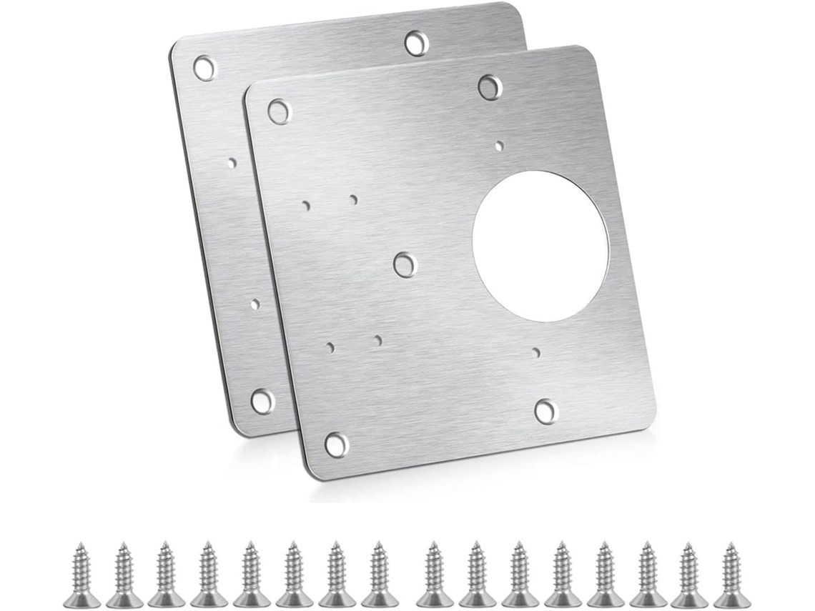 Placa De Reparo Para Dobradiças Portas Armários Cozinha, Kit De Suportes Reparo Para Dobradiças Em Aço Inoxidável