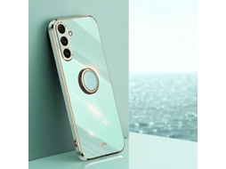 Capa Para Celular Xinli Straight Edge 6d Electroplate Tpu Com Suporte De Anel Para Samsung Galaxy A26 5g
