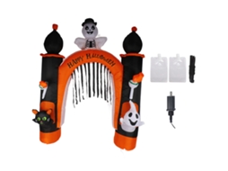 Arco Inflável de Caveira Fantasma de 8ft com Luz Led para Halloween LAXISCREED