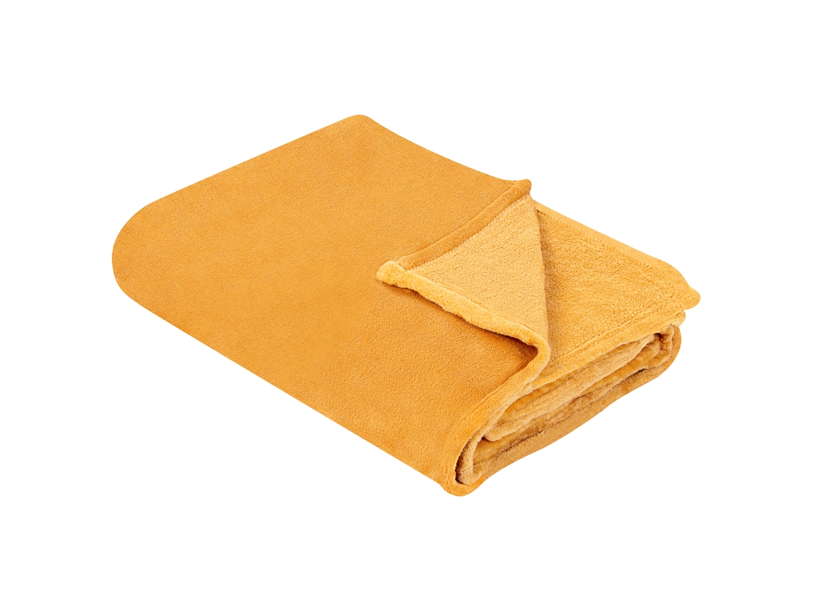 Colcha Decorativa Beliani Bayburt De Poliéster Naranja 150x200x1