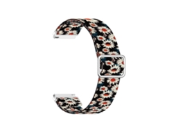 Pulseira De Relógio Ajustável Elástica Com Estampa De Leopardo Para Samsung Galaxy Watch Active2 / Active, 20 Mm