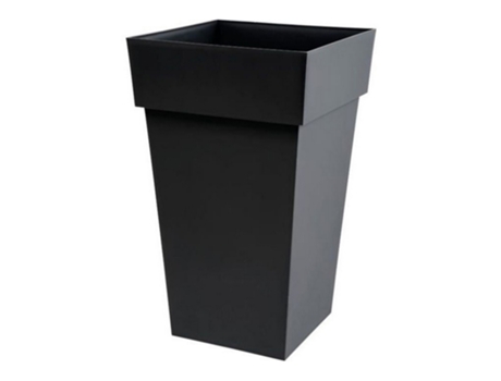 Vaso Eda Tuscan Quadrado Antracite Cinzento Escuro Polipropileno 39 X 39 X 65 Cm