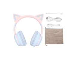 Fones de Ouvido para jogos Bluetooth EOOCOO com luzes LED