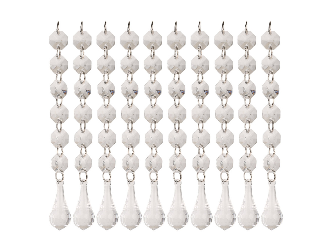 10pcs Pingentes de Diamante de Acrílico para Casamento | S/MARCA