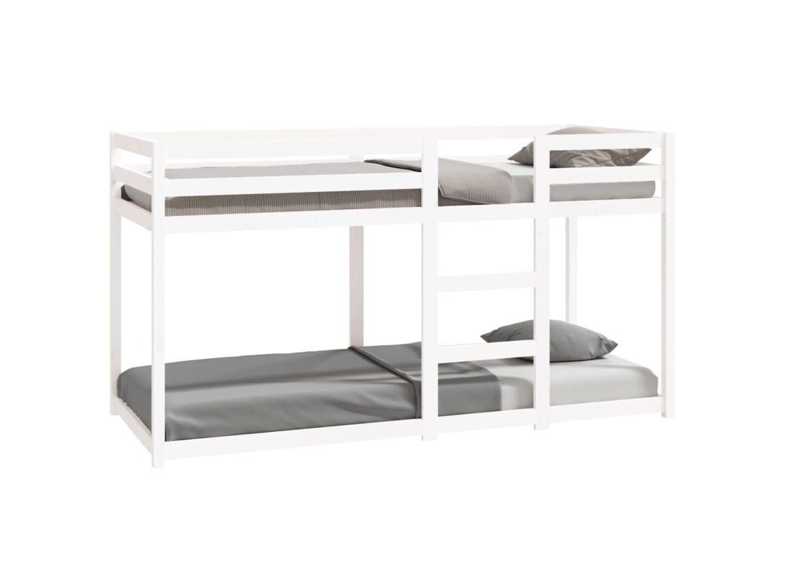 Bunk Bed, Bunk Beds Vidaxl Branco Madeira De Pinho (80 X 200 Cm)
