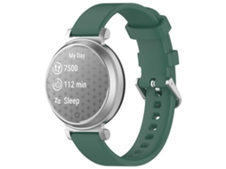 Bracelete para Garmin Lily 2 Silicone Fivela Prateada Liberação Rápida Verde Escuro XIAOMOYU
