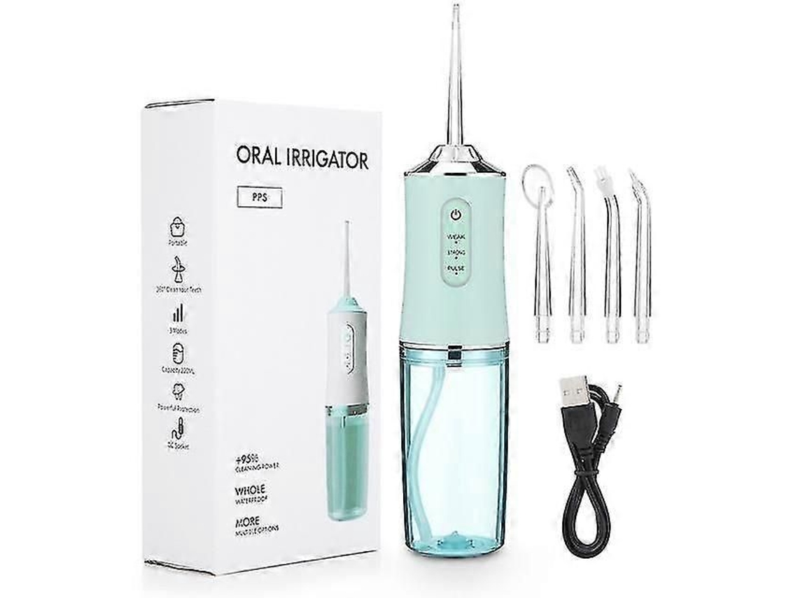 Irrigador Oral Portátil Dental Fio Dental Usb Recarregável Jato de Água Fio Dental Pick 4 Jet Tip 220ml 3 Modos Ipx7 1400rpm yvan TAISHENGDA