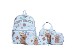 Conjunto de Mochila Escolar com 3 Peças CUICH (azul)