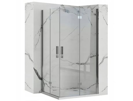 Divisória De Chuveiro Rea Molier Double 80x90 Chrome