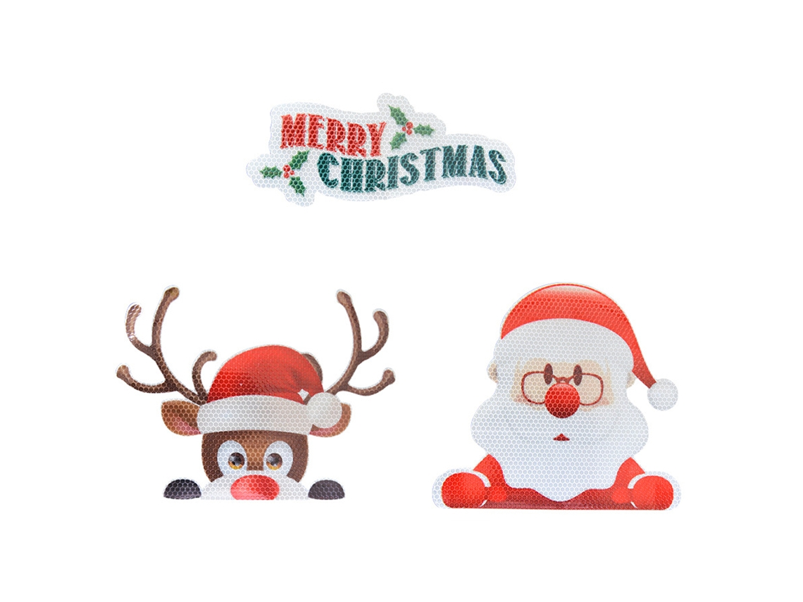 Decoração De Natal Magnética Luz Reflectiva Para Carro E Geladeira