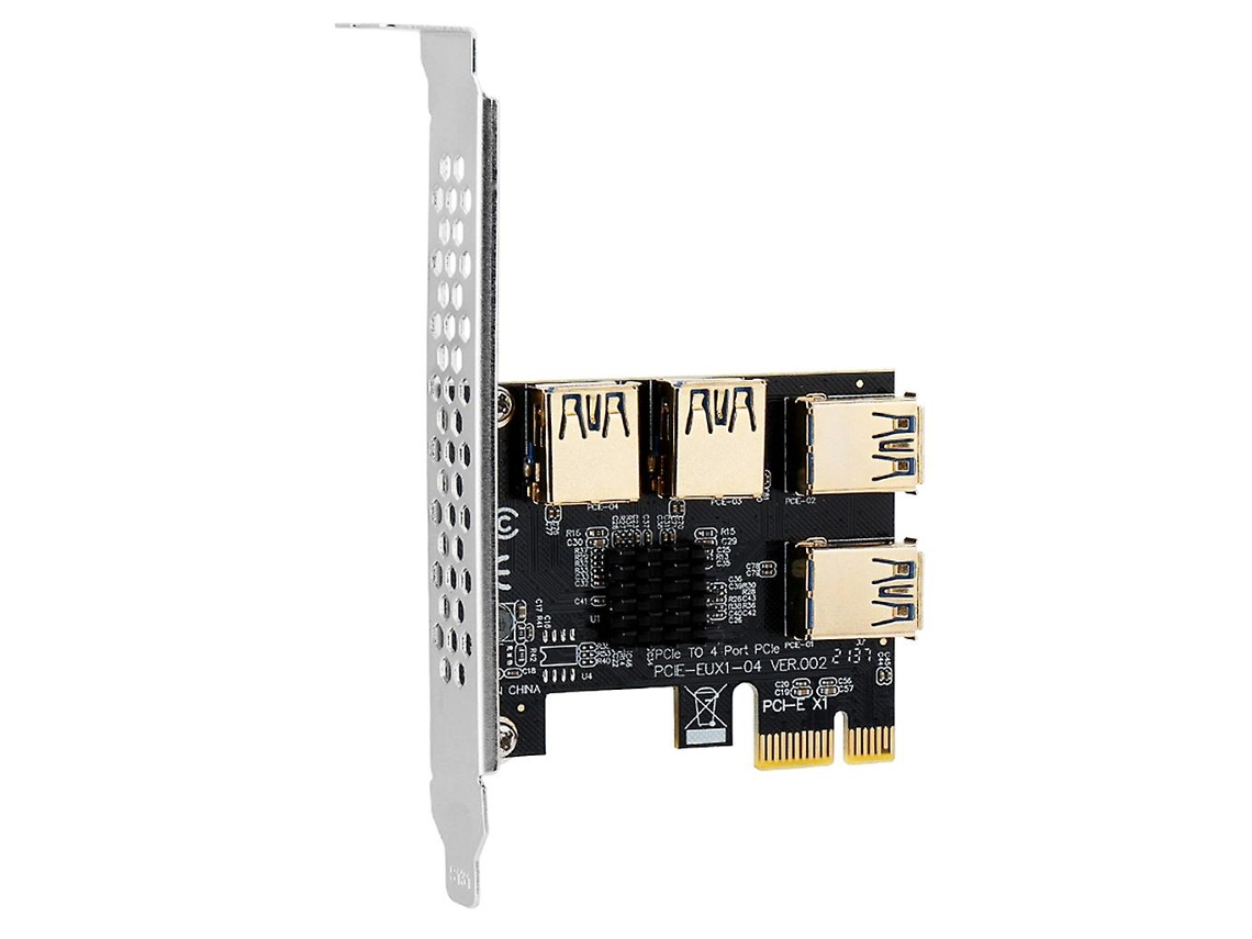 Placa Riser De Mineração Pci-e Pcie Pci-express 1x Adaptador To16x 4x Multiplicador Usb3.0