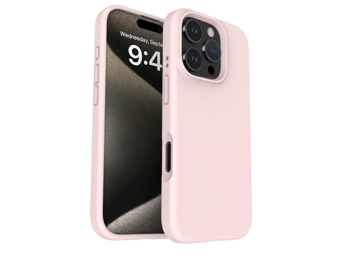 (rosa, Iphone 13 Pro) Capa De Celular Simples, De Cor Sólida E Resistente A Impactos, Compatível Com Iphone, Feita De Silicone Líquido.