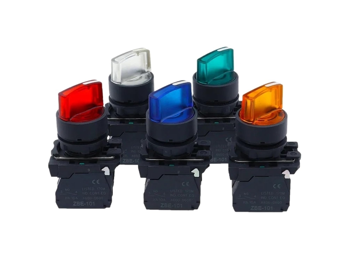 Botão de Pressão Momentâneo Iluminado Xb5 Nf Na 220v 24v 22mm Branco, 1na1nf, 220v