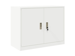 Conjunto 1 Armário De Armazenamento De Escritório Vidaxl Branco Aço (90 X 40 X 70 Cm)
