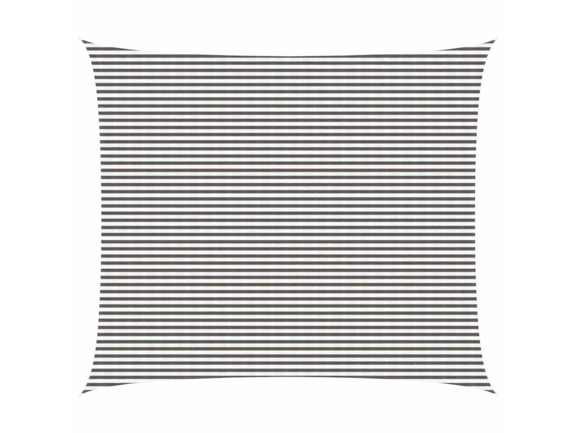 Vidaxl Vela De Sombra 6 X 8 M Hdpe Retangular Cinza Claro E Branco