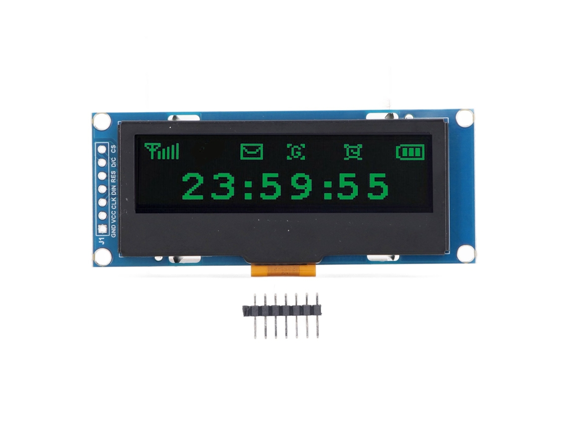 Módulo de Tela Oled 2.23 Polegadas 128x32 Ssd1305 Iic/spi Exibição Verde para Dispositivos Eletrônicos