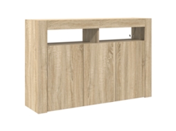 Conjunto 1 Buffet Moderno Vidaxl Castanho Derivados De Madeira (116 X 30 X 75 Cm)