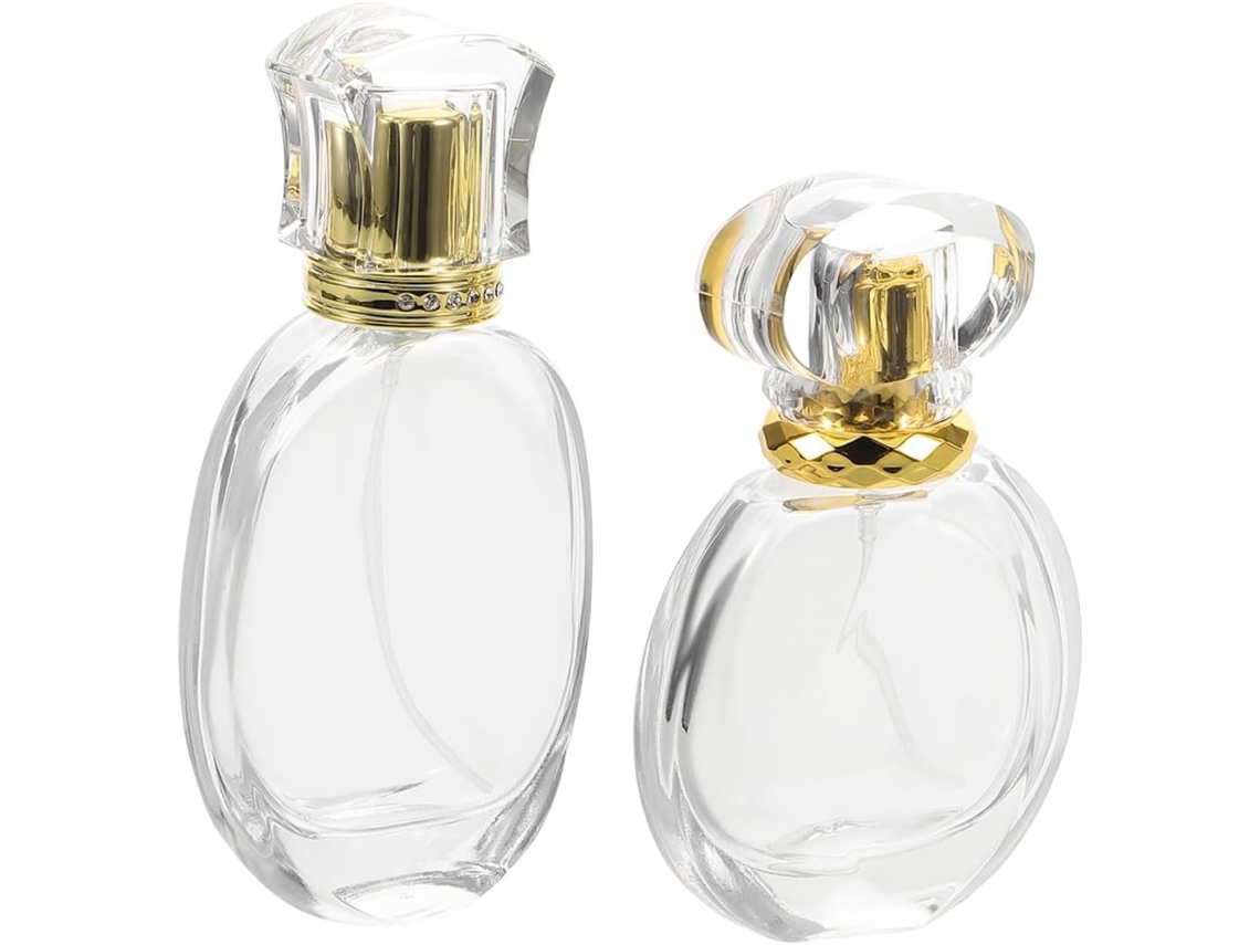 De 2 Frascos De Perfume De Vidro Transparente Vazios E Recarregáveis Da Nuobesty Para Borrifadores.