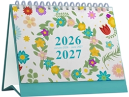 Calendário de Mesa 2026 Semanal e Mensal com para Anotações, Organizador 2026 2027 Compromissos CHABERLU