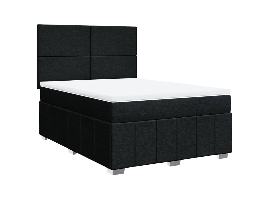 Box Spring Bed, Box Spring Beds Vidaxl Preto Tecido (140 X 190 Cm)