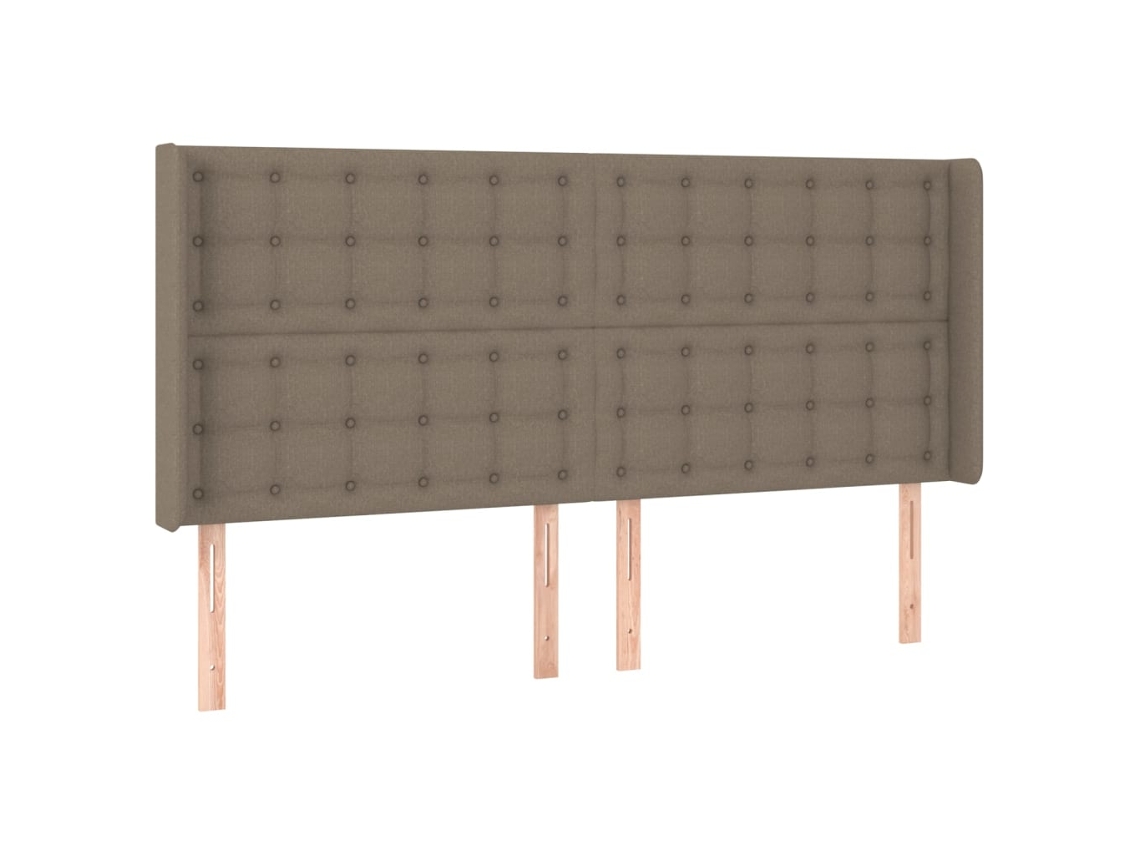 Cabeceira de Cama com Abas Tecido Cinza Acastanhado MAISON EXCLUSIVE (163x16x118 cm)