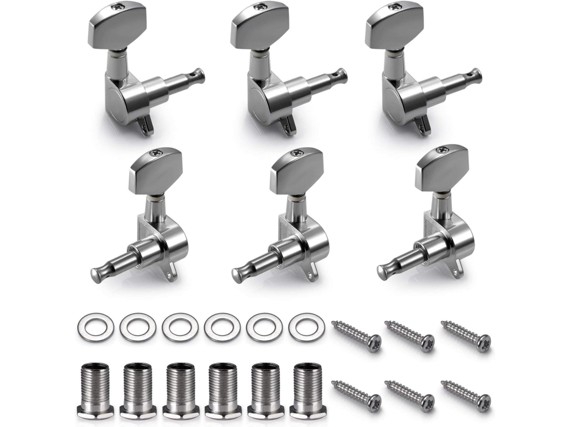Tarraxas de Guitarra Tarraxas de Corda de Guitarra Tarraxas para Guitarra Elétrica Ou Acústica AQUAFORGE (3 Esquerda + 3 Direita)
