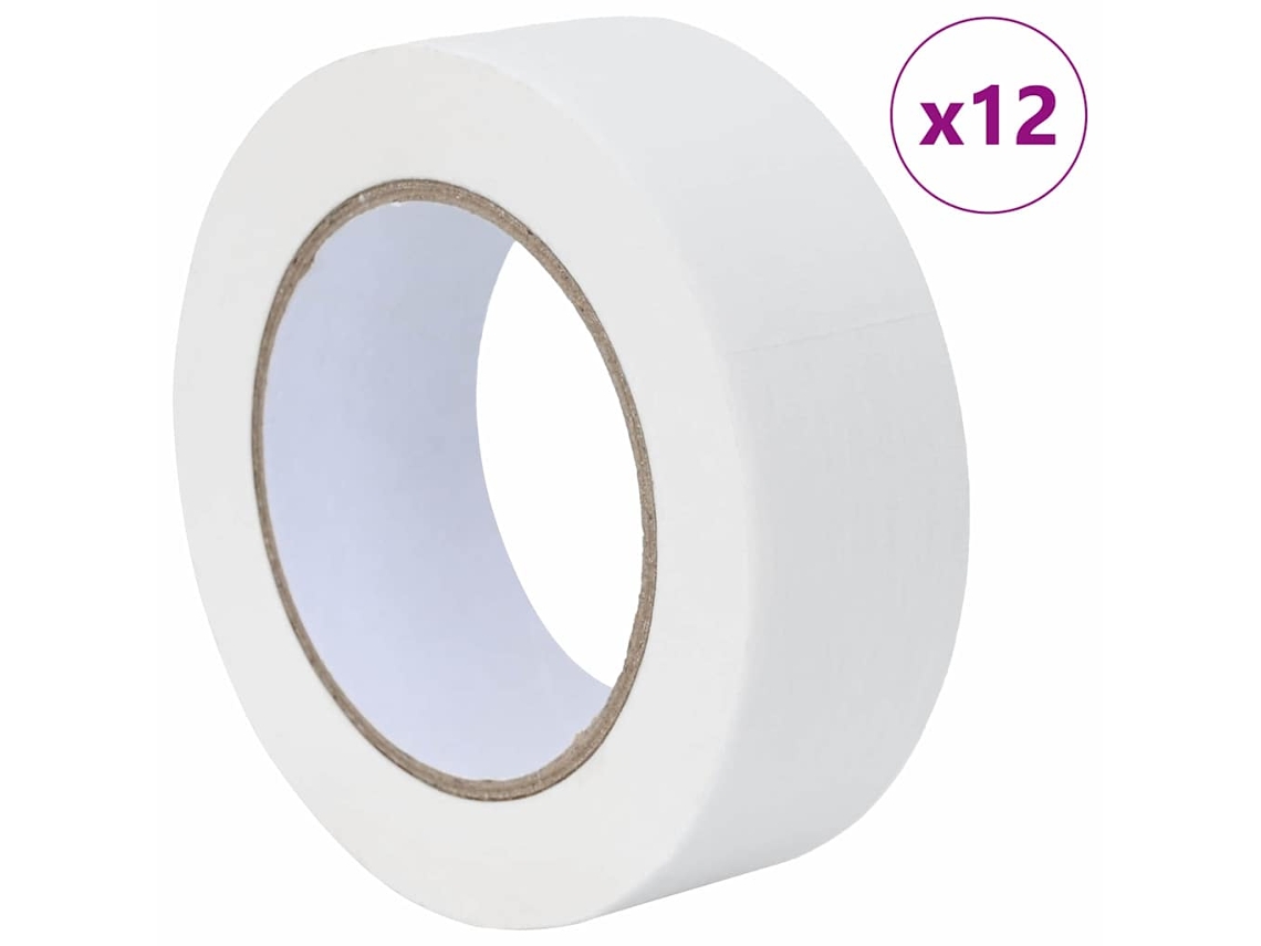 Conjunto 12 Fita Para Pintores Vidaxl Branco Papel (38mm X 50m)