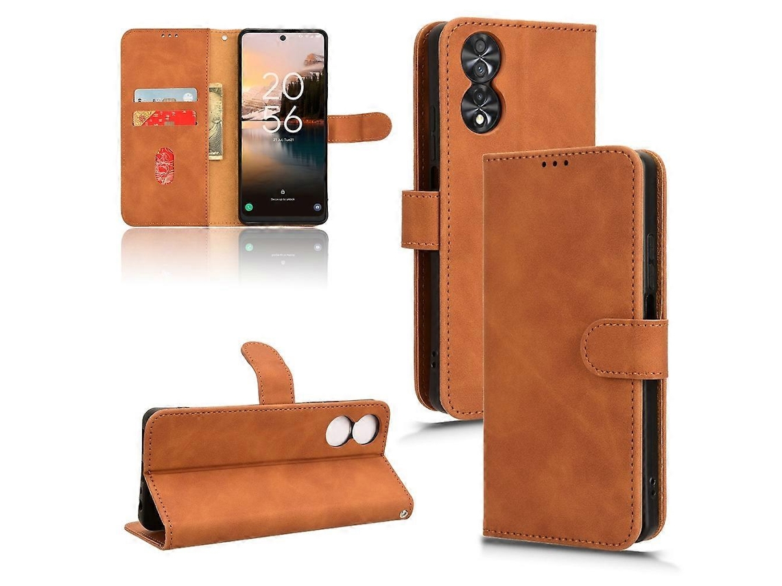 Capa De Couro Com Flip Magnético Skin Feel Para Tcl 40 Nxtpaper 5g