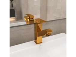 Vidaxl Torneira Extraível P/ Lavatório Casa De Banho 157x172mm Dourado