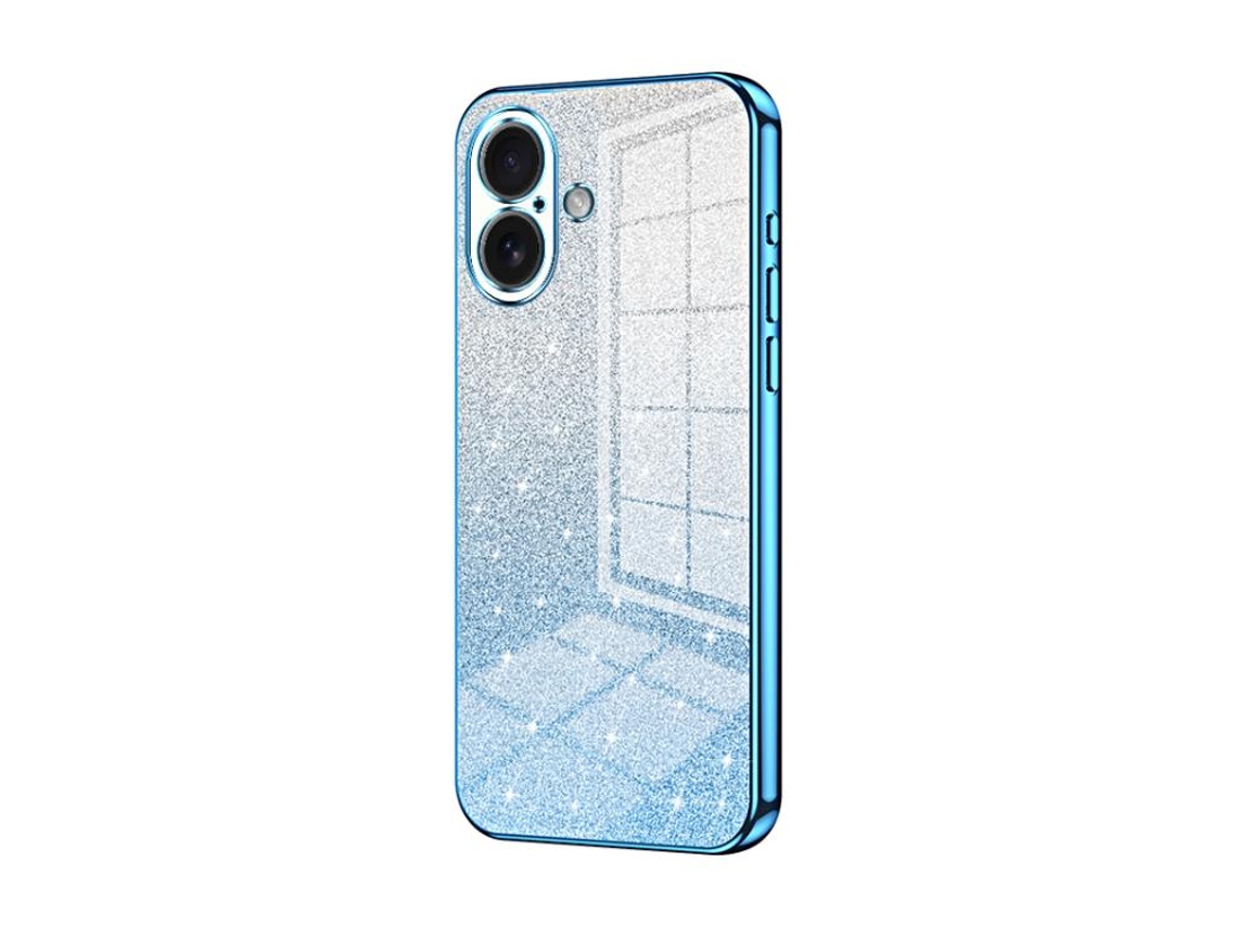 Capa Para Iphone 17 - Glitter Degradê - Acabamento Eletroplaqueado