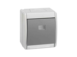 Interruptor SIMON 44 Aqua Cinza 10Ax 250V Ip55 4490201-035