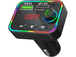 Transmissor Fm Bluetooth Yizhood F4 Pd38w Qc3.0 Bass Preto
